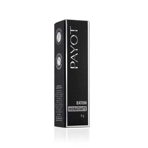 **Produto:** Batom Hidratante Payot Rose

**Descrição:**
O Batom Hidratante Payot Rose combina maquiagem e tratamento cosmético, oferecendo lábios saudáveis e bonitos. Enriquecido com ingredientes ativos, como Óleo de Jojoba, Vitamina E e Ácido Hialurônico, este batom proporciona hidratação intensa, nutrição e um acabamento acetinado.

**Características Técnicas e Funcionais:**

- **Composição:**
  - **Óleo de Jojoba:** Nutre e suaviza os lábios, proporcionando uma sensação de conforto.
  - **Vitamina E:** Poderoso antioxidante que protege contra danos ambientais.
  - **Ácido Hialurônico:** Retém a umidade, garantindo lábios hidratados e volumosos.

- **Textura e Aplicação:**
  - **Cremoso:** Desliza facilmente nos lábios, garantindo uma aplicação suave.
  - **Alta Pigmentação:** Oferece cor intensa e vibrante com uma única aplicação.
  - **Cobertura Uniforme:** Cobre os lábios de maneira homogênea, sem manchas.

- **Acabamento:**
  - **Acetinado:** Proporciona um brilho sutil e sofisticado.

- **Benefícios:**
  - **Hidratação Intensa:** Mantém os lábios hidratados ao longo do dia.
  - **Nutrição:** Ingredientes ativos que cuidam da saúde dos lábios.

- **Formulação:**
  - **Vegano:** Livre de ingredientes de origem animal.
  - **Não Testado em Animais:** Alinhado com práticas éticas de produção.
  - **Livre de Parabenos e Álcool:** Reduz o risco de irritações.

- **Peso Líquido:** 4g

**Categoria do Produto:**
- Maquiagem
- Cuidados com os Lábios
- Cosméticos Veganos
- Produtos de Beleza Não Testados em Animais

Este produto é ideal para quem busca aliar beleza e cuidado, garantindo lábios saudáveis e bem maquiados.