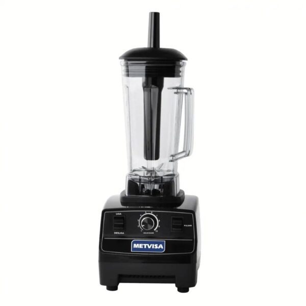 **Produto:** Liquidificador Industrial 02 Litros BL767 Alta Rotação 220v Metvisa

**Descrição do Produto:**
O Liquidificador de Alta Rotação BL767 Metvisa é projetado para atender a demandas comerciais e residenciais, com uma capacidade de 2 litros. Ideal para bares, restaurantes e lanchonetes, bem como para uso doméstico, este liquidificador é perfeito para a produção de bebidas, cremes e massas leves. Com um desempenho superior em comparação aos liquidificadores convencionais, ele é capaz de triturar e misturar ingredientes duros, como gelo e alimentos congelados, graças às suas lâminas robustas e afiadas.

**Características:**
- **Número de Velocidades:** 10, permitindo ajustes precisos na intensidade da mistura.
- **Copo:** Fabricado em policarbonato de alta resistência, garantindo durabilidade e leveza.
- **Mancal/Hélice:** Em aço inox, proporcionando resistência e facilidade de limpeza.
- **Higienização:** Design que facilita a limpeza após o uso.
- **Usabilidade:** Prático e fácil de operar, com controle intuitivo.
- **Função Pulsar:** Sim, para misturas rápidas e eficientes.

**Especificações Técnicas:**
- **Capacidade:** 2 litros.
- **Rotações por Minuto (rpm):** 25.000, ideal para alta eficiência no preparo.
- **Potência:** 1000 W, garantindo um desempenho robusto.
- **Consumo:** 0,98 kW/h.
- **Voltagem:** 220v, adequado para a maioria das instalações elétricas comerciais.
- **Dimensões (AxLxP):** 47 cm x 20 cm x 24 cm.
- **Peso:** 4 kg, facilitando o manuseio e transporte.

**Garantia:**
- **Duração:** 6 meses, com cobertura para defeitos de fabricação a partir da data de emissão da Nota Fiscal. O consumidor pode formalizar reclamações conforme o Código de Defesa do Consumidor.

**Observações:**
- Este liquidificador é especificamente desenvolvido para triturar e liquidificar alimentos, ideal para a produção de sucos e polpas. Não é recomendado para processar pastas e molhos com textura grossa.

**Atributos e Categorias:**
- **Tipo de Produto:** Liquidificador Industrial
- **Capacidade:** 2 Litros
- **Potência:** 1000 W
- **Voltagem:** 220v
- **Material do Copo:** Policarbonato
- **Material das Lâminas:** Aço Inox
- **Funções:** Alta Rotação, Pulsar
- **Número de Velocidades:** 10
- **Uso:** Comercial e Doméstico
- **Dimensões:** 47 cm x 20 cm x 24 cm
- **Peso:** 4 kg
- **Garantia:** 6 meses