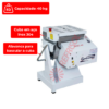 **Nome do Produto:** Amassadeira Semi Rápida 40 kg MBI 40 Bivolt Gastromaq **Descrição Detalhada do Produto:** A Amassadeira Semi Rápida MBI 40 da Gastromaq é projetada para pequenos e médios negócios que requerem eficiência na preparação de grandes quantidades de massa. Indicada para padarias, pizzarias e mercados, esta máquina é ideal para misturar diversos tipos de massa, como pão francês, pão caseiro, pão de centeio e massas de pizza, principalmente aquelas com umidade abaixo de 40%. **Características Físicas e Técnicas:** - **Material da Cuba:** Fabricada em aço inoxidável 304, garantindo durabilidade e resistência à corrosão. - **Alavanca de Operação:** Equipamento inclui uma alavanca ergonômica para facilitar o basculamento da cuba, permitindo fácil remoção da massa. - **Engrenagens:** Feitas de ferro fundido, proporcionando robustez e eficiência no processo de mistura. - **Sistema de Mistura:** A amassadeira é equipada com duas pás helicoidais que promovem uma mistura uniforme da massa. - **Estrutura Externa:** A carenagem é confeccionada em aço carbono 1020, que oferece resistência estrutural e segurança. - **Sistema de Segurança:** Atende às normas NR-12, garantindo operação segura para o usuário. **Especificações Técnicas:** - **Capacidade de Massa:** 40 kg - **Potência:** Motor de 1 cv - **Consumo Energético:** 0,73 kW/h - **Dimensões:** Altura de 94 cm, Largura de 85 cm, Comprimento de 71 cm - **Peso do Equipamento:** 78 kg - **Voltagem:** Sistema bivolt monofásico, adaptável a diferentes instalações elétricas. **Categoria do Produto:** - Equipamentos de Panificação - Máquinas para Massas - Equipamentos Comerciais para Cozinha **Diferenciais do Produto:** Esta amassadeira se destaca pela eficiência na preparação de massas com diferentes graus de umidade, seu design funcional com aço inox de alta qualidade e um sistema que assegura segurança e robustez na operação diária. Com garantia de 6 meses, o produto é coberto contra defeitos de fabricação, conforme estipulado no Código de Defesa do Consumidor. Para assistência, entre em contato com o Serviço de Atendimento ao Cliente (SAC) da empresa.