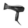 Secador de cabelo com design ergonômico e moderno, predominantemente na cor preta, construção em material plástico resistente ao calor. Possui motor potente com capacidade de 2100 watts, proporcionando secagem rápida e eficiente. Apresenta tecnologia de íons turmalina que ajuda a selar as cutículas do cabelo, reduzindo o frizz e agregando brilho. O bocal direcionador em formato de concentrador é removível, permitindo maior precisão no direcionamento do fluxo de ar. O cabo é comprido e flexível, facilitando o manuseio durante o uso. O produto é equipado com várias configurações de velocidade e temperatura, permitindo ajustes personalizados conforme a necessidade do usuário. Possui alça para pendurar e botão de ar frio para finalizar penteados e fixar melhor os estilos. Ideal para uso profissional e doméstico, combina durabilidade com eficiência energética.