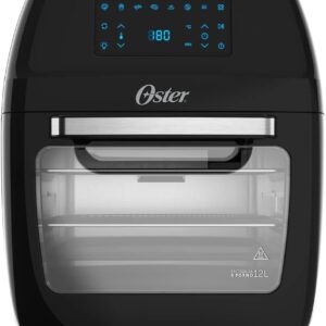 **Fritadeira Forno 3 em 1 Oster 220V - OFRT780** 1. **Design e Acabamento**: A fritadeira possui um design moderno e robusto com acabamento em preto, conferindo elegância e sofisticação ao produto. O painel de controle digital na parte superior facilita a operação e oferece uma interface intuitiva. 2. **Capacidade e Tamanho**: Com capacidade interna de 12 litros, o produto é ideal para preparar grandes porções de alimentos, seja para o uso diário ou em ocasiões especiais. 3. **Funcionalidades**: Este modelo é 3 em 1, funcionando como fritadeira, forno e desidratador. Isso permite uma variedade de opções de cozimento, incluindo assar, fritar com ar quente e desidratar frutas e legumes. 4. **Tecnologia e Controle**: O painel digital permite o ajuste preciso de temperatura e tempo, com controles táteis fáceis de usar. A temperatura máxima alcançável é destacada, apropriada para diversos tipos de cozimento. 5. **Componentes Internos**: Equipado com prateleiras removíveis de aço inoxidável, facilita a personalização do espaço interno conforme a necessidade, e a porta de vidro transparente permite visualizar o estado dos alimentos sem abrir o aparelho. 6. **Eficiência Energética**: Funciona em 220 volts, garantindo alta eficiência energética e melhor desempenho em cozinhas que usam essa voltagem. Esta fritadeira multifuncional destaca-se pela versatilidade e eficiência, sendo uma excelente adição para qualquer cozinha que busca praticidade e inovação.