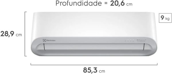Product Name: Ar-Condicionado Electrolux Split 12.000 BTUs Color Adapt Quente/Frio (UI12R/UE12R) 220V Brand: Electrolux Type: Split Air Conditioner Control Method: Remote Power Supply: Electric (wired) Special Features: Remote controlled Configuration: Minisplit Installation Type: Split Visible Characteristics: - Color: Predominantly white with a black section on the unit. - Design: Modern, compact, and streamlined with rounded edges. - Components: Internal unit (white) and external unit (black with grill). - Remote control included. - Functional elements: Control buttons on the internal unit; display indicators may be present. Technical Specifications: - BTU: 12,000 - Available Since: January 5, 2024 - Ranking: 9,171 in Home Category, 122 in Split Air Conditioner - Customer Ratings: 1.0 out of 5 stars with 2 reviews ASIN: B0CLN52F5Q Manufacturer: Electrolux