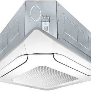 **Product Description: LG Cassette Inverter Split Air Conditioner 24000 BTU/h** **Physical Characteristics:** - **Type:** Cassette air conditioner - **Design:** Mounted in the ceiling, providing a discreet installation - **Dimensions:** Compact design suitable for commercial and residential spaces - **Color:** Predominantly white with a sleek, modern appearance - **Finish:** Smooth, glossy surface with a matte silver metallic back panel **Technical Specifications:** - **Cooling Capacity:** 24000 BTU/h, suitable for medium to large rooms - **Inverter Technology:** Energy-efficient, adjusts compressor speed for optimal cooling and reduces energy consumption - **Power Supply:** Typically requires 220-240V/50Hz, ensuring compatibility with standard electrical systems **Functional Aspects:** - **Airflow Direction:** Four-way airflow design with adjustable louvers, allowing customized airflow for uniform temperature distribution - **Noise Level:** Operates quietly, enhancing comfort in living or working environments - **Control Options:** Compatible with remote control and smart thermostats for convenient operation - **Filters:** Equipped with a washable filter for easy maintenance and improved air quality - **Energy Rating:** High energy efficiency rating, which minimizes operating costs while providing effective cooling **Additional Features:** - **Installation Flexibility:** Thin design allows for installation in constraints, fitting into standard ceiling grids - **Backup Functionality:** Designed to maintain optimal performance during peak load conditions - **Refrigerant Type:** Typically uses R32 or a similar environmentally friendly refrigerant for effective cooling with lower greenhouse gas emissions **Differentiators:** - **Smart Diagnostics:** Often includes a wireless interface for troubleshooting and maintenance alerts - **Warranty:** Typically comes with a limited warranty covering parts and compressor to ensure reliability and customer satisfaction. This detailed description outlines the technical, physical, and functional characteristics of the LG Cassette Inverter Split Air Conditioner, making it suitable for categorization and attribute development in product listings.