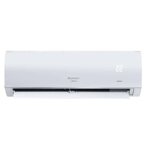 **Product Description: Midea Ar-Condicionado Springer Hi-Wall Inverter 18000 BTU** - **Model**: Springer Hi-Wall Inverter - **Cooling Capacity**: 18000 BTU, suitable for medium to large-sized rooms. - **Energy Efficiency**: Inverter technology ensures reduced energy consumption and efficient performance. This model is designed to provide consistent cooling with minimal fluctuations in output. - **Design**: - **Color**: Primarily white, offering a neutral aesthetic that can seamlessly fit into various interior designs. - **Shape**: Sleek and modern, with a smooth and rounded profile that enhances any living space. - **Display**: Features a digital temperature display that shows the current set temperature, conveniently visible. - **Physical Dimensions**: - Compact hi-wall design allows for easy installation on walls without consuming floor space. - Dimensions are generally designed to accommodate standard wall mounting setups. - **Air Filtration**: Equipped with advanced air filtration systems to reduce dust and allergens in the air, promoting healthier indoor air quality. - **Noise Level**: Operating at a low noise level due to the inverter compressor, making it suitable for bedrooms or quiet environments. - **Control Features**: - Includes a remote control for easy operation from a distance, allowing for adjustment of temperature settings and fan speeds. - Multiple fan speed settings provide customizable air flow. - **Functionality**: - Besides cooling, it may offer heating functionality, making it versatile for year-round use. - Modes such as sleep mode may be included for energy-saving operation during night hours. - **Installation**: - Designed for professional installation. Includes necessary components for mounting. - Requires a dedicated electrical circuit to support its energy needs. - **Technical Components**: - Inverter compressor adjusts capacity based on room temperature and outside conditions, leading to efficient performance and less wear on components. This detailed product description encapsulates the Midea Ar-Condicionado Springer Hi-Wall Inverter's physical, technical, and functional aspects, aiding in the creation of precise product attributes and categories for e-commerce listings.