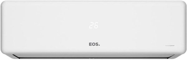 Product Name: Ar-condicionado Split 12000 Btus Eos Master Comfort On/off High Wall Só Frio Easm12000fi/easm12000fe 220v Description: - Silencioso - Funções anti-bactéria e anti-fungos - Modo ECO: mais economia na conta de luz Specifications: - Refrigerante: R-32 ou R-410A - Voltage: 220 Volts - Special Features: Remote Controlled - Cooling Capacity: 12000 BTU Brand: EOS Model Number: EASM12000FI / EASM12000FE Weight: 35.5 Kilograms Dimensions: - Package Size: 60.5 x 60 x 55.5 cm - Weight: 35.5 Kilograms Ratings: - Customer Rating: 4.6 out of 5 stars - Total Reviews: 70 ASIN: B0CXQ7MM6Q Installation Type: Split Categories: - Eletrodomésticos > Casa > Ar e Ventilação > Ar-Condicionado > Ar-Condicionado Split Visible Attributes: - Color: White - Display: Digital temperature display - Components: Indoor unit, outdoor unit, remote control - Design: Modern and sleek Differentiators: - Anti-bacterial and anti-fungal functions - ECO mode for energy efficiency - Remote control operation Note: The brand name is explicitly visible as "EOS" on the product.
