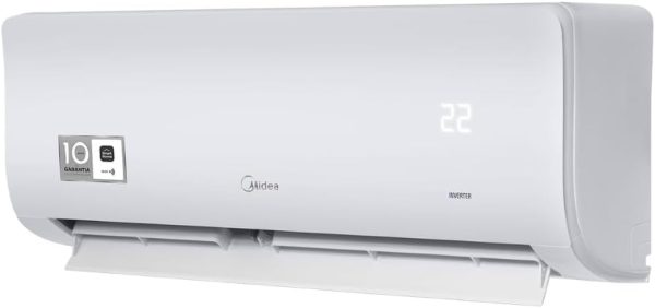 Product Name: Ar-Condicionado Split HW Inverter Springer Midea Xtreme Save Connect 9.000 BTUs R-32 Só Frio 220V Brand: Midea Physical Attributes: - Type: Split air conditioner - Color: White (interior unit), light gray (exterior unit) - Component parts: Indoor unit, outdoor unit, remote control - Size: Not explicitly visible; can infer by standard split AC dimensions Technical Specifications: - Cooling Capacity: 9,000 BTUs - Energy Efficiency: Inverter compressor - Voltage: 220V - Power Source: Electric, wired Functional Aspects: - Special Features: Inverter compressor for energy savings - Control: Remote control included, indicating user-friendly operation Visible Text: - Brand logos on both units: "Midea" - Remote display indicating temperature setting (22°C) Differentiators: - Ranking: Nº 289 in Casa, Nº 2 in Ar-Condicionado Split - Customer Ratings: 4.3 out of 5 stars from 62 customer reviews Category: - Amazon Categories: Kitchen > Home > Air & Ventilation > Air Conditioners > Split Air Conditioners Manufacturer Reference: 38AGVCI09M5 | 42AGVCI09M5 ASIN: B0CKG2TCX9 Availability: Available for purchase since October 4, 2023.