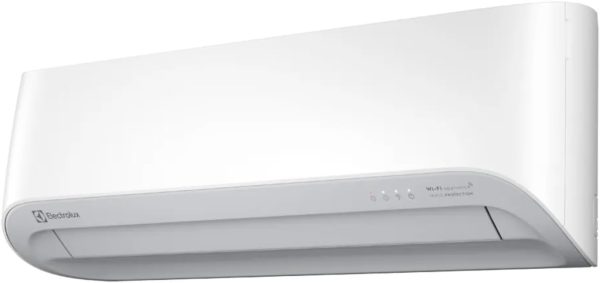 Product Name: Electrolux Split Air Conditioner 9,000 BTUs - Wi-Fi (YI09F/YE09F) 220V Structured Description: - Brand: Electrolux - Color: White - Special Features: Remote Controlled - Type: Split Air Conditioner - Refrigerant: R32 - Energy Cooling Capacity: 9,000 BTUs - Technical Features: - Blue Tech System: Corrosion-resistant finish for durability - Auto Sense Mode: Quick and efficient cooling - Remote Connectivity: Control temperature via Electrolux Home+ app - Self-Cleaning: Reduces moisture to prevent mold and bacteria build-up - Airflow Control: Simple adjustments for optimal air distribution - Eco-Friendly: R32 refrigerant with a 67% lower environmental impact compared to R410a - Rapid Cooling: Up to 37% faster cooling with maximum compressor efficiency - Triple Filtration: Eliminates 99% of allergens, bacteria, and fungi - Inverter Technology: 80% more energy-efficient compared to traditional models - Availability: Available for purchase since January 5, 2024 - Sales Ranking: - Number 34,448 in Home category - Number 395 in Split Air Conditioners - Customer Ratings: 5.0 out of 5 stars (1 rating) - ASIN: B0CLN3VZ6B - Installation Type: Split system - Basic Configuration: Minisplit Attributes Based on Visual Cues: - Visible Elements: - Internal Unit: Sleek, modern design with minimalistic features - Remote Control: Present alongside the unit for ease of operation Overall, the product is marketed as a modern, efficient, and environmentally-conscious air conditioning solution suitable for various living spaces.