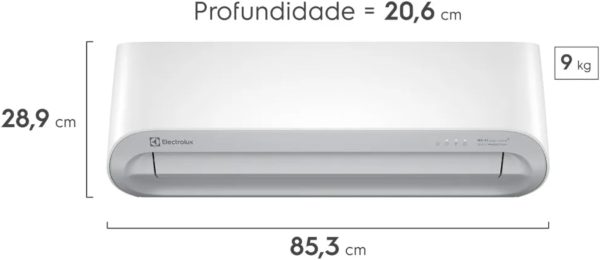 Product Name: Electrolux Split Air Conditioner 9,000 BTUs - Wi-Fi (YI09F/YE09F) 220V Structured Description: - Brand: Electrolux - Color: White - Special Features: Remote Controlled - Type: Split Air Conditioner - Refrigerant: R32 - Energy Cooling Capacity: 9,000 BTUs - Technical Features: - Blue Tech System: Corrosion-resistant finish for durability - Auto Sense Mode: Quick and efficient cooling - Remote Connectivity: Control temperature via Electrolux Home+ app - Self-Cleaning: Reduces moisture to prevent mold and bacteria build-up - Airflow Control: Simple adjustments for optimal air distribution - Eco-Friendly: R32 refrigerant with a 67% lower environmental impact compared to R410a - Rapid Cooling: Up to 37% faster cooling with maximum compressor efficiency - Triple Filtration: Eliminates 99% of allergens, bacteria, and fungi - Inverter Technology: 80% more energy-efficient compared to traditional models - Availability: Available for purchase since January 5, 2024 - Sales Ranking: - Number 34,448 in Home category - Number 395 in Split Air Conditioners - Customer Ratings: 5.0 out of 5 stars (1 rating) - ASIN: B0CLN3VZ6B - Installation Type: Split system - Basic Configuration: Minisplit Attributes Based on Visual Cues: - Visible Elements: - Internal Unit: Sleek, modern design with minimalistic features - Remote Control: Present alongside the unit for ease of operation Overall, the product is marketed as a modern, efficient, and environmentally-conscious air conditioning solution suitable for various living spaces.