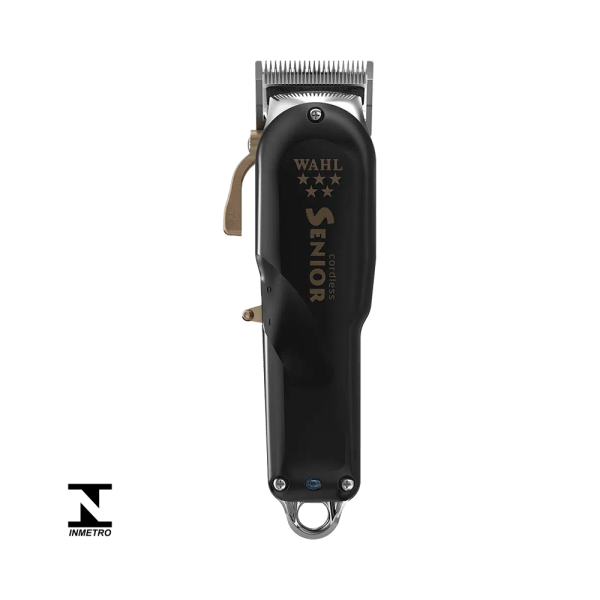 Product: Wahl Senior Clipper Description: - **Material**: The clipper's body is made of durable, high-quality plastic with a chrome-plated metal blade, ensuring both aesthetic appeal and longevity. - **Color**: The main body features a sleek black finish with gold accents, enhancing its professional look. The blades are polished chrome, which not only contributes to the clipper's sharpness but also provides a clean, modern appearance. - **Size**: The overall dimensions are compact and ergonomic, designed for comfortable handling during extensive use. The clipper weighs approximately 1.2 lbs, allowing for ease of movement without causing fatigue. - **Design**: The Wahl Senior Clipper has a robust and ergonomic design tailored for professional barbers. Its detachable blade system allows for quick changes, and the adjustable taper lever on the side enables precision in cutting lengths, catering to various styling needs. - **Functionality**: This clipper is powered by a heavy-duty electromagnetic motor, providing superior cutting performance. It is capable of cutting through various hair types, from coarse to fine. The motor generates high blade speed, allowing for quick, efficient trimming and fading. - **Technical Components**: - **Blade**: The steel blades are precision ground to stay sharp longer and resist rusting. They are adjustable to different lengths, facilitating a wide range of hairstyles from fades to tapers. - **Motor**: The electromagnetic motor is designed for heavy-duty use, providing a powerful performance that supports longer operational sessions. - **Cord**: The clipper features a 14-foot (approximately 4.27 meters) professional-grade cord that allows for greater maneuverability in a salon or barbershop setting. - **Product Differentiators**: The Wahl Senior is recognized for its robust construction, long-lasting blades, and powerful motor, making it ideal for professional hairstyling. Its ability to handle bulk hair cutting efficiently sets it apart from standard clippers. This detailed description incorporates specific attributes and features that can assist in creating product categories and supporting potential buyers in understanding the capabilities of the Wahl Senior Clipper.